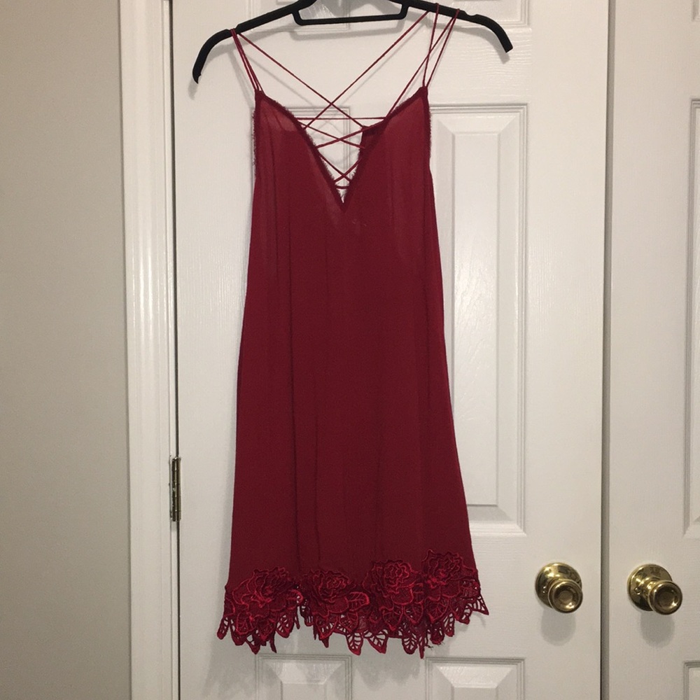 Free people red tank dress